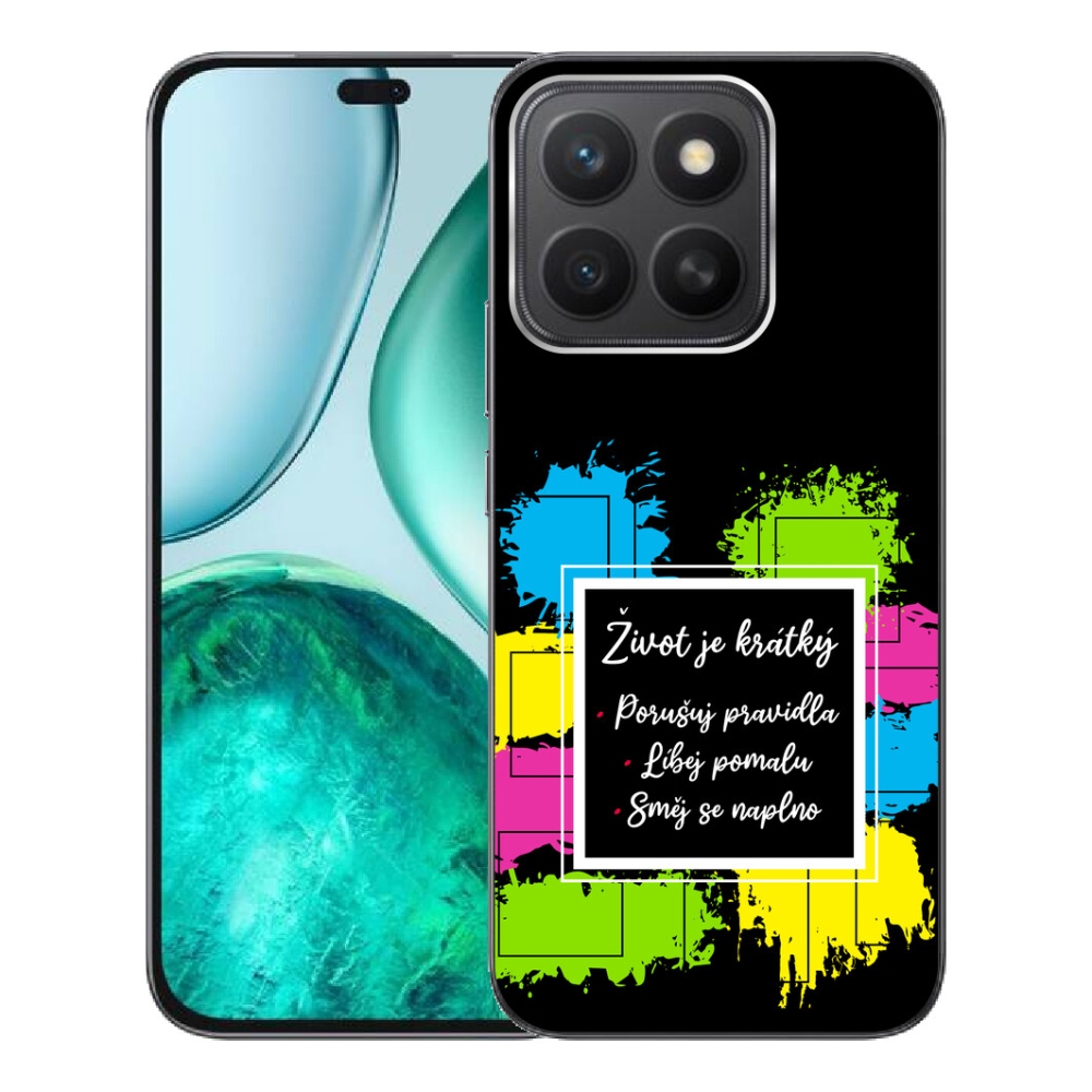 mmCase gél tok az Honor X8c-hez – idézet 5, fekete háttérrel