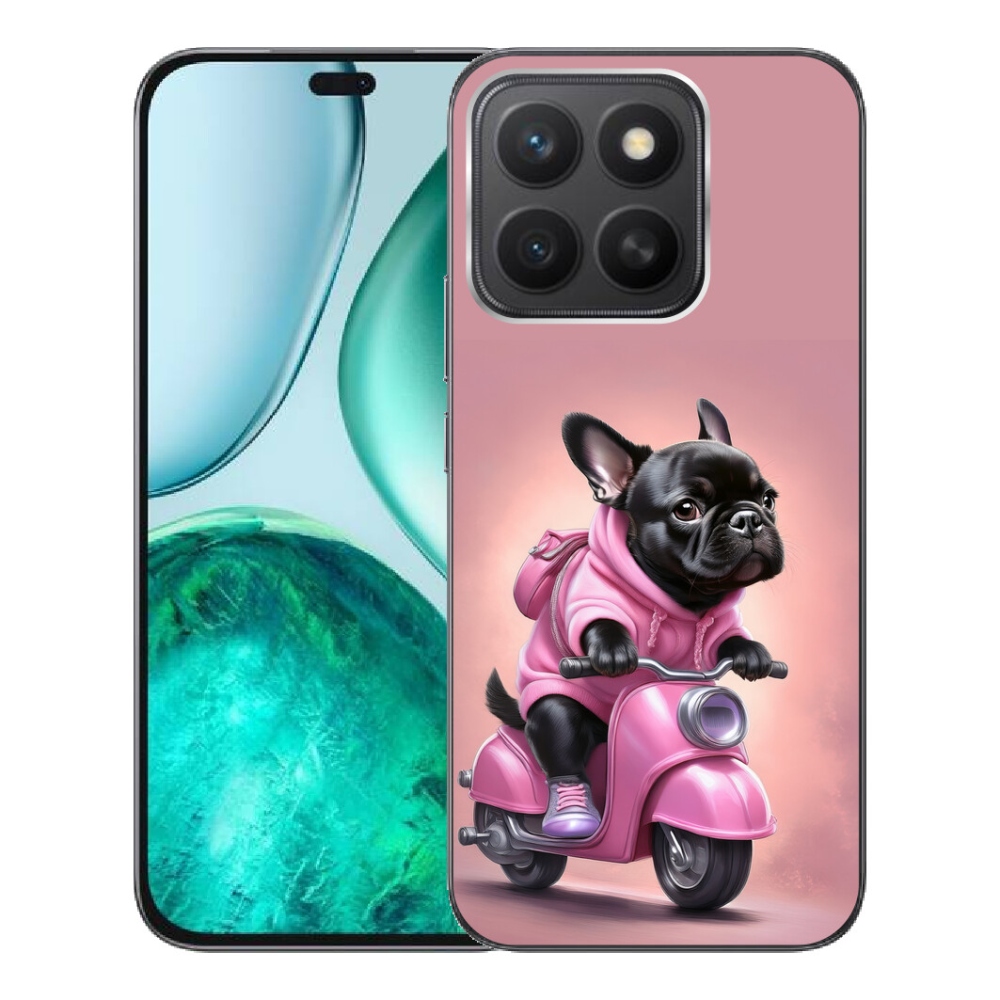 mmCase gél tok az Honor X8c-hez – francia buldog robogón
