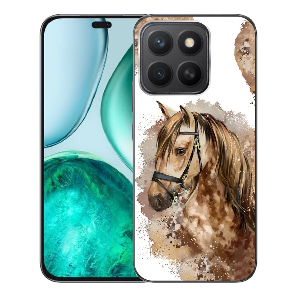 mmCase gél tok az Honor X8c-hez – barna rajzolt ló