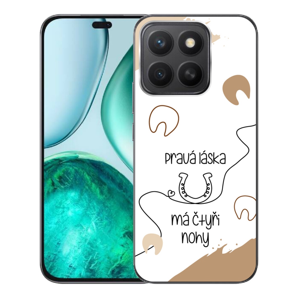 mmCase gél tok az Honor X8c-hez – ló motívum, fehér háttér