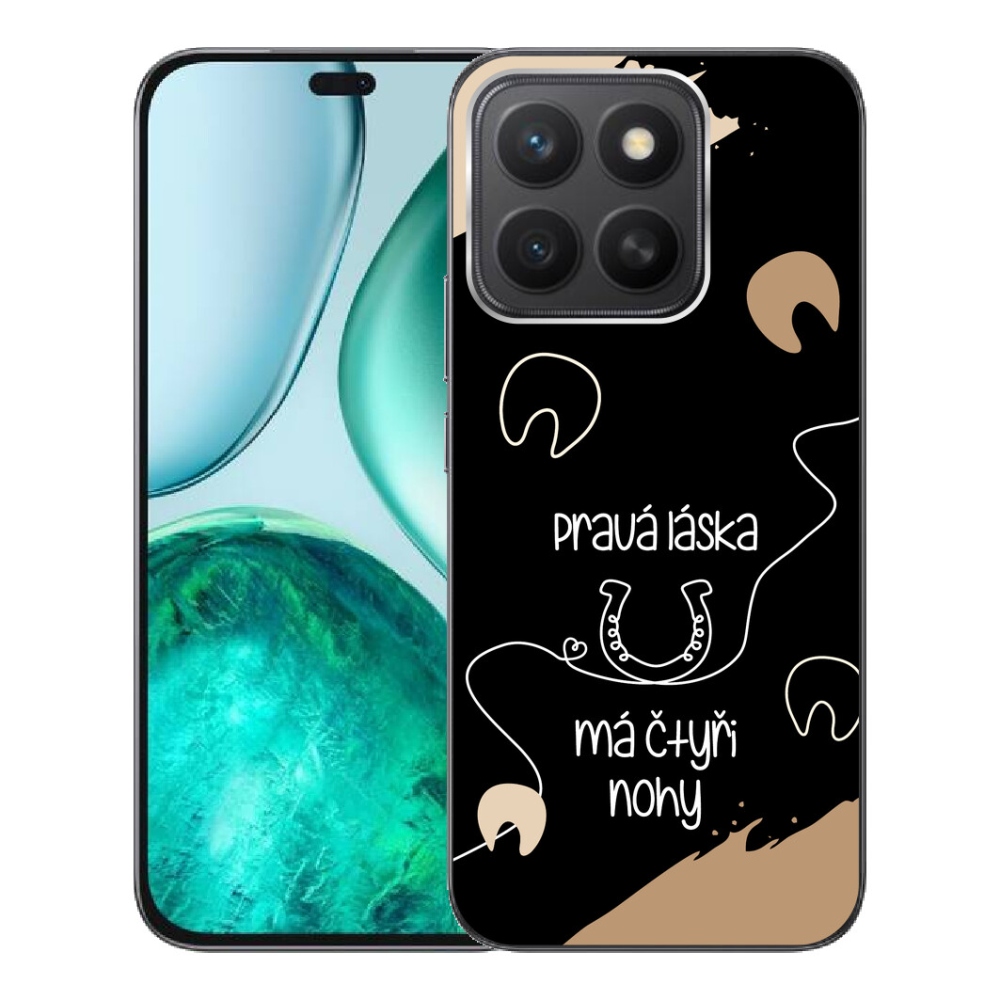 mmCase gél tok az Honor X8c-hez – ló motívum, fekete háttér
