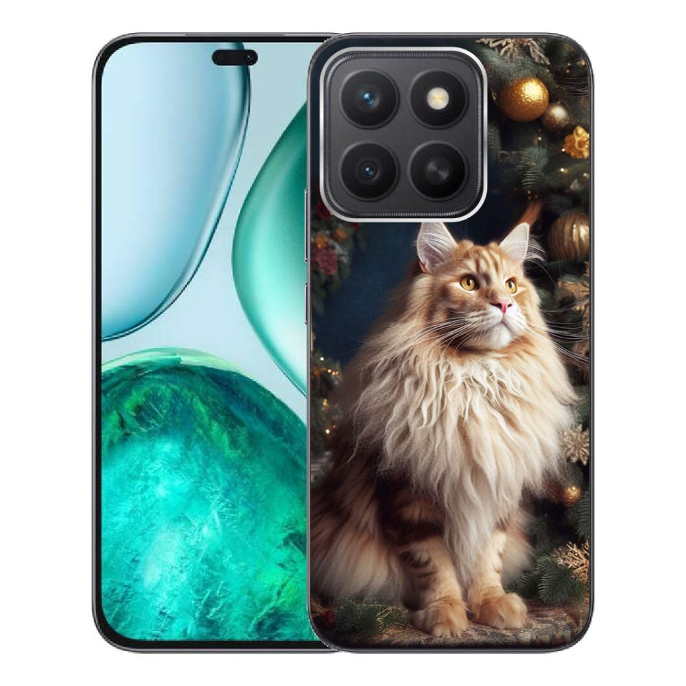 mmCase géltok az Honor X8c-hez – macska a karácsonyfa mellett