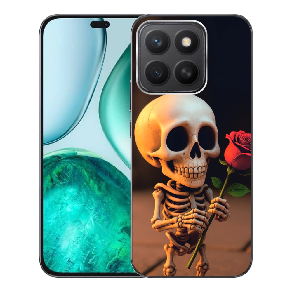 mmCase géltok az Honor X8c-hez – csontváz rózsával