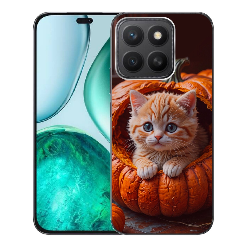 mmCase gél tok az Honor X8c-hez – cica és sütőtök 2