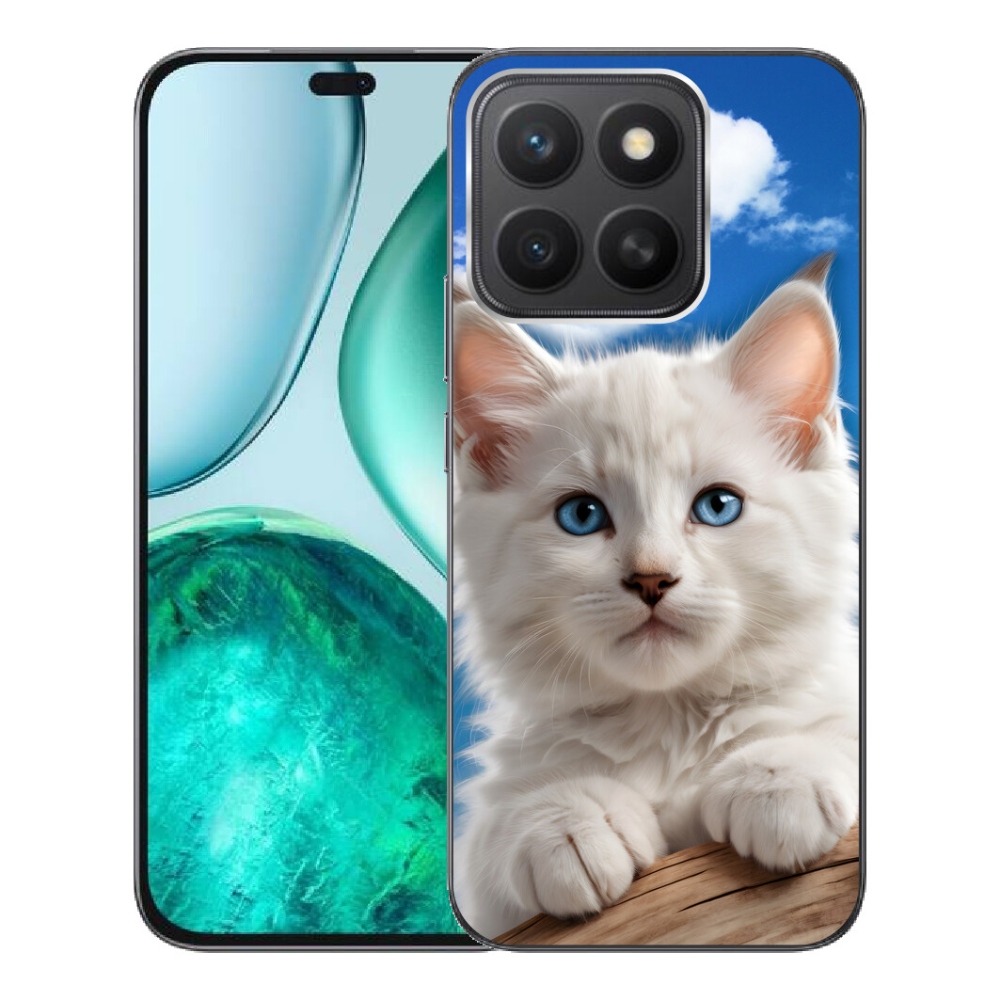 mmCase gél tok az Honor X8c-hez – cica és felhők
