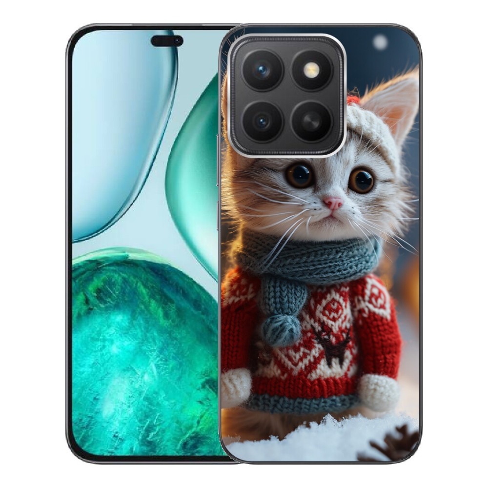 mmCase géltok az Honor X8c-hez – pulóveres cica