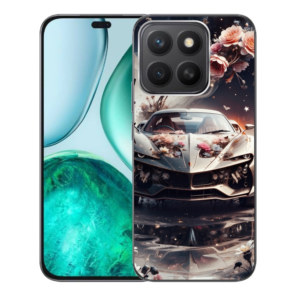 mmCase gél tok az Honor X8c-hez – virágos sportautó