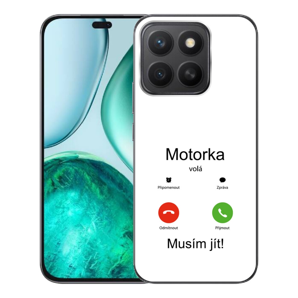 mmCase gél tok az Honor X8c-hez – „A motor hív” fehér háttérrel