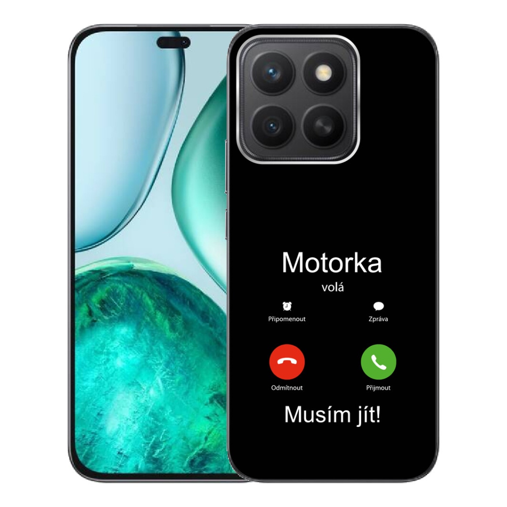 mmCase gél tok az Honor X8c-hez – „A motor hív” fekete háttérrel