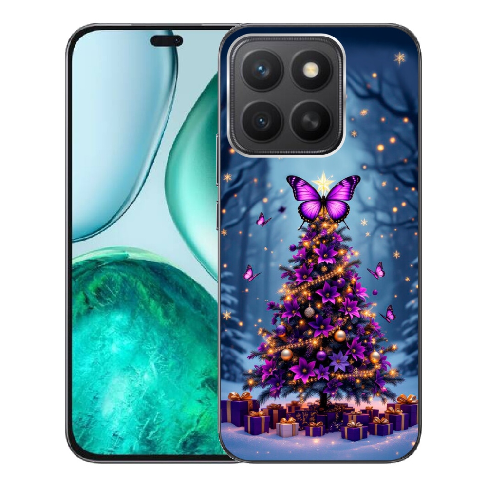 mmCase gél tok az Honor X8c-hez – pillangós karácsonyfa