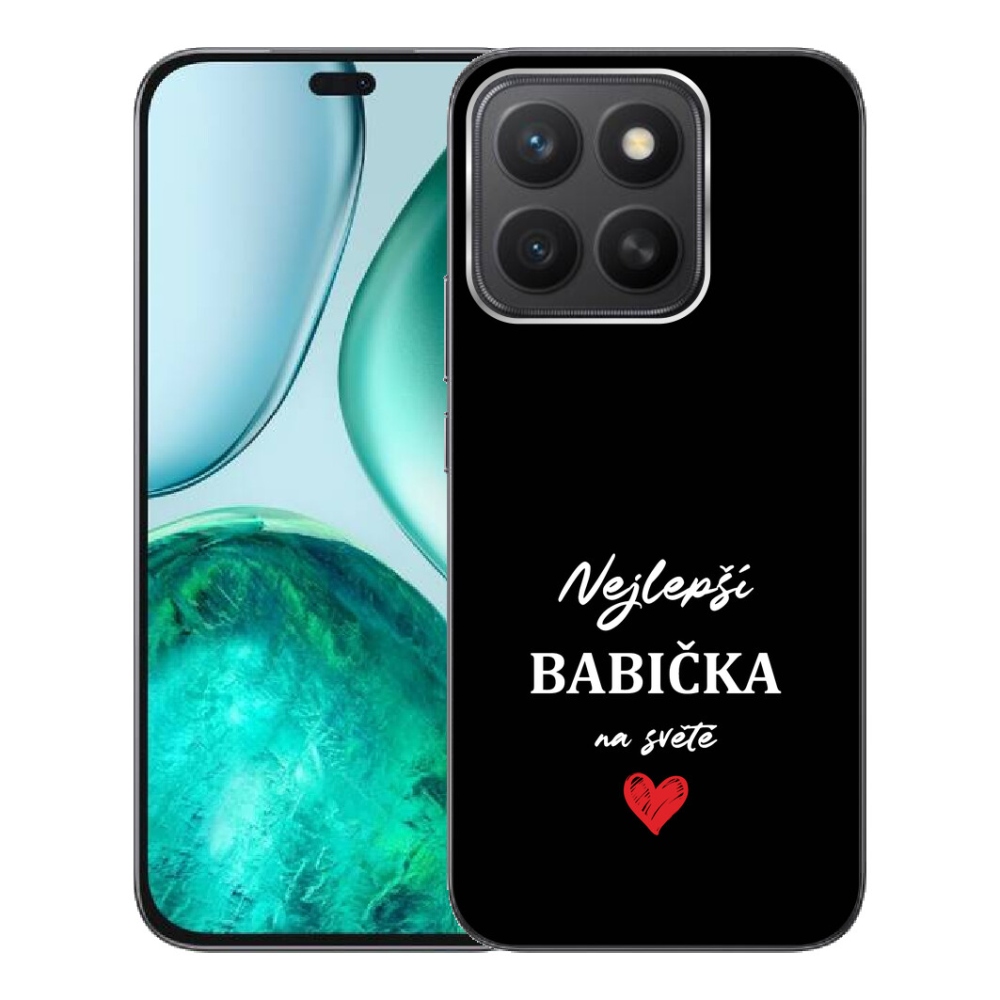 mmCase gél tok az Honor X8c-hez – „A legjobb nagymama 1” fekete háttérrel