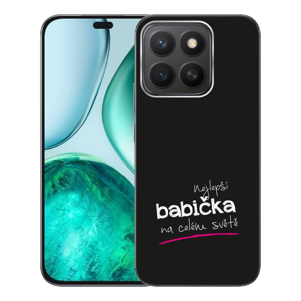 mmCase gél tok az Honor X8c-hez – „A legjobb nagymama 4” fekete háttérrel