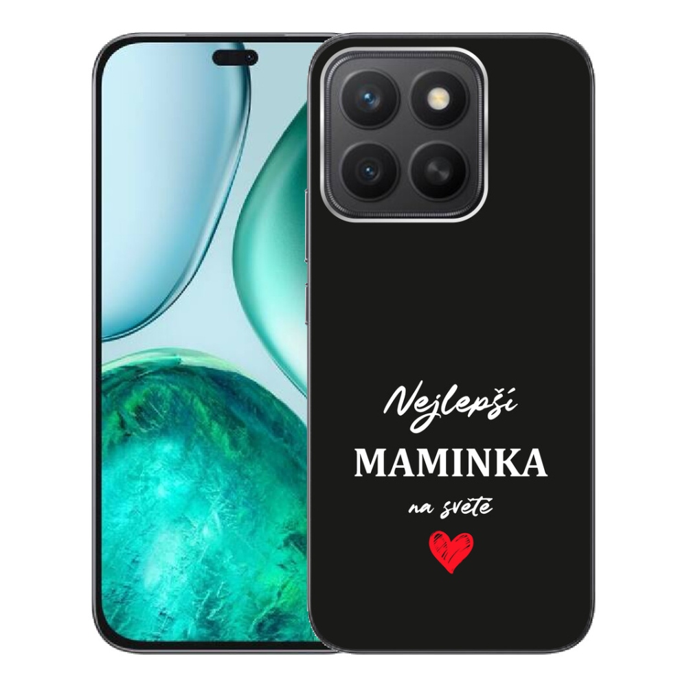 mmCase gél tok az Honor X8c-hez – „A legjobb anyuka 1” fekete háttérrel