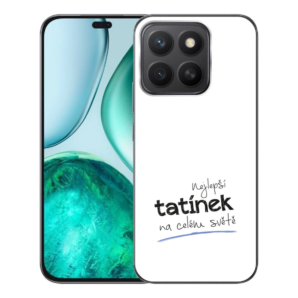 mmCase gélhuzat az Honor X8c-hez – „A legjobb apa” felirattal, fehér háttérrel