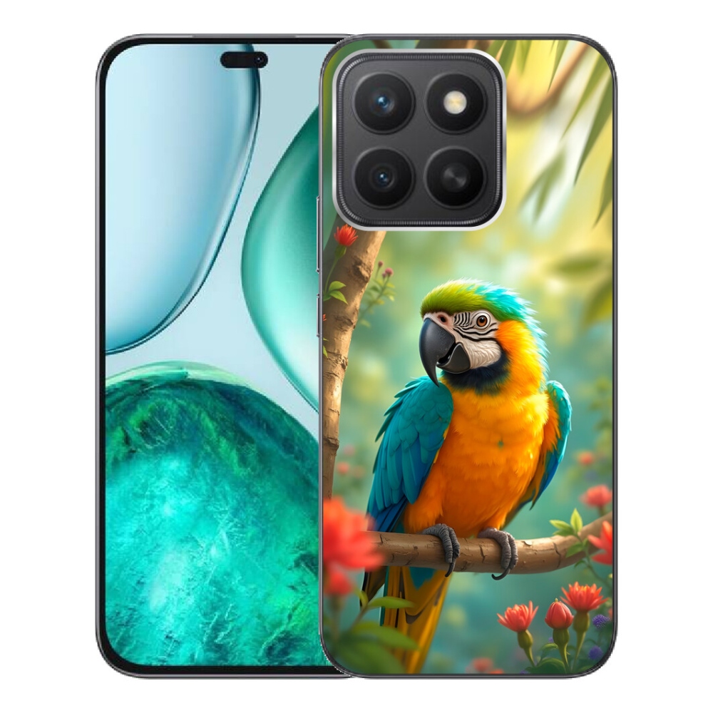 mmCase géltok az Honor X8c-hez – kék-sárga ara papagáj