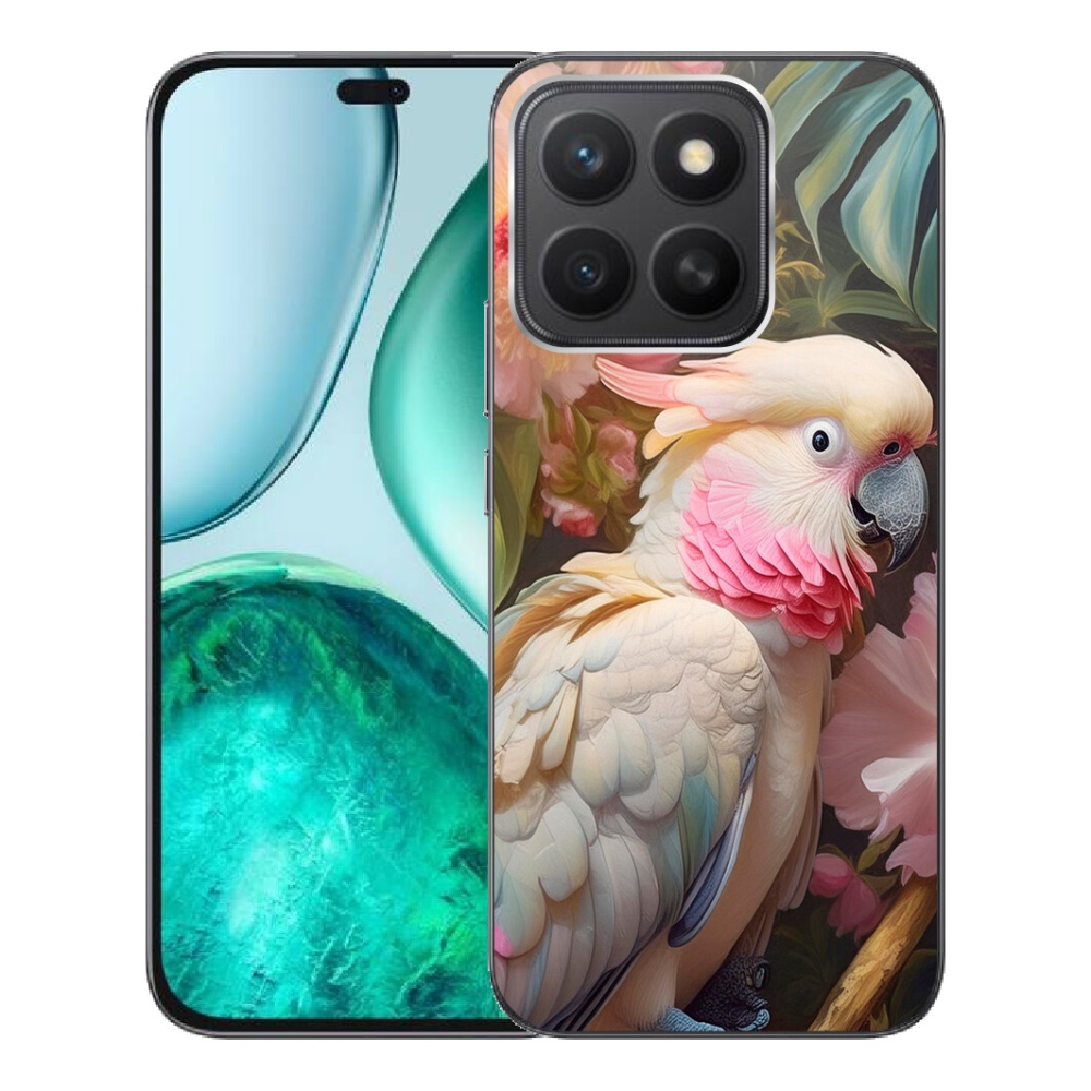 mmCase géltok az Honor X8c-hez – rózsaszín kakadu papagáj 2