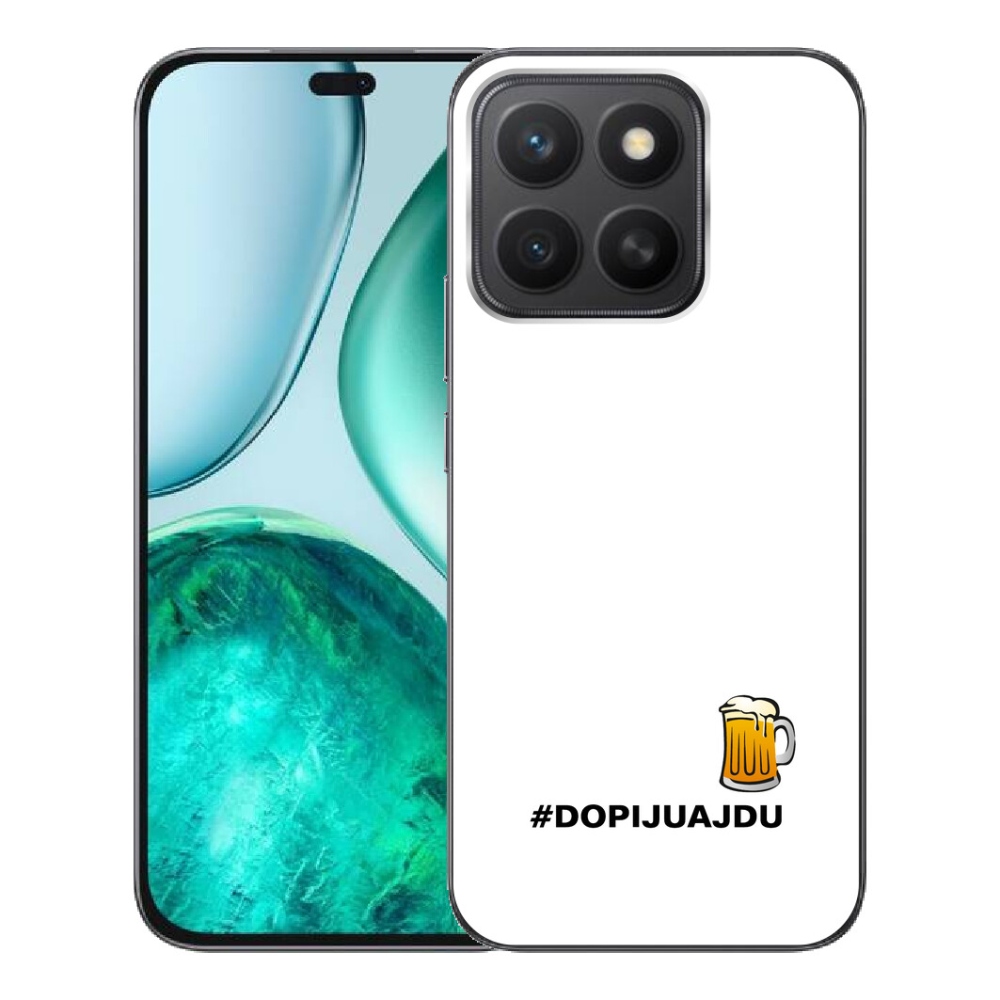 mmCase gél tok az Honor X8c-hez – sörös motívum, 1 db, fehér háttérrel