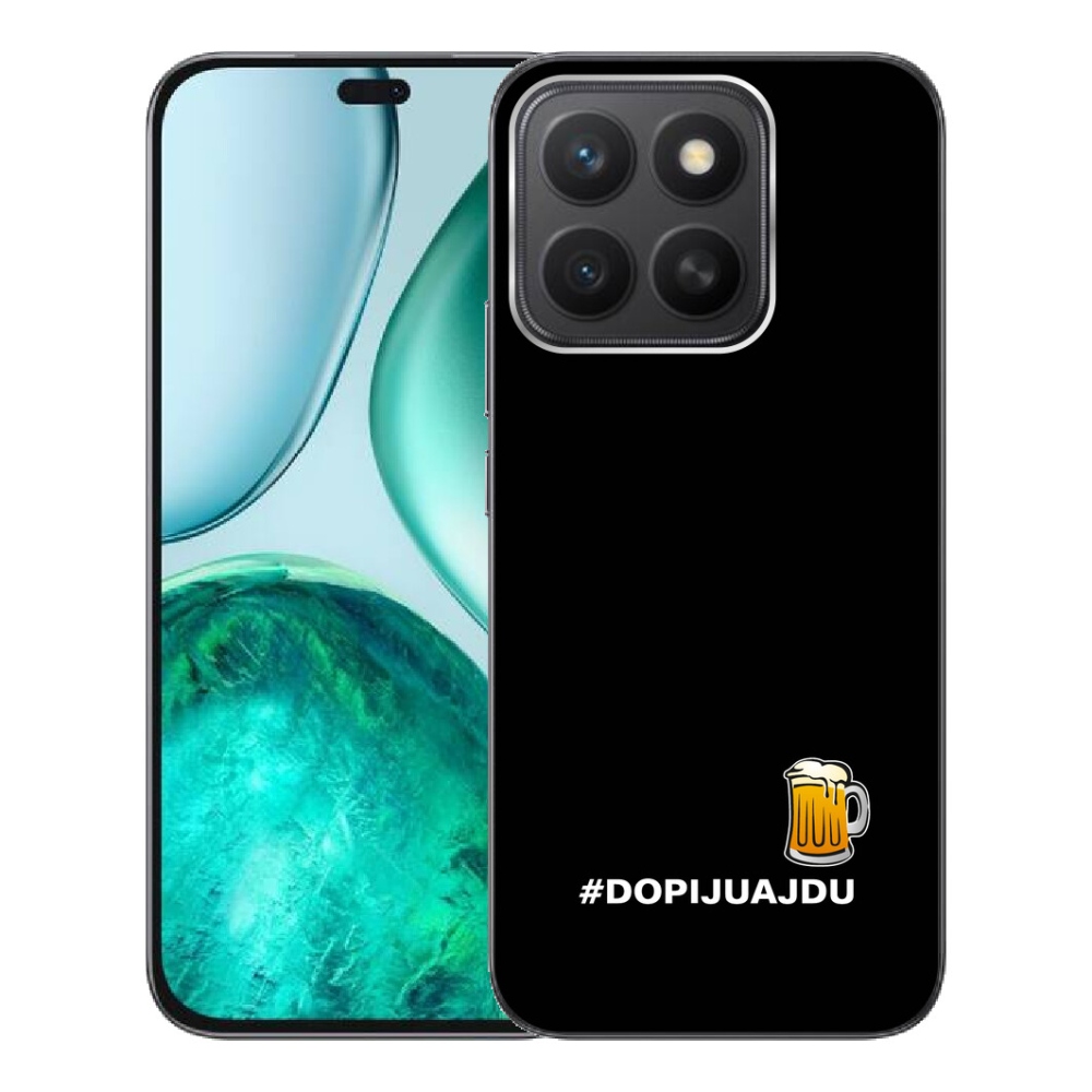 mmCase gél tok az Honor X8c-hez – sörös motívum 1, fekete háttérrel