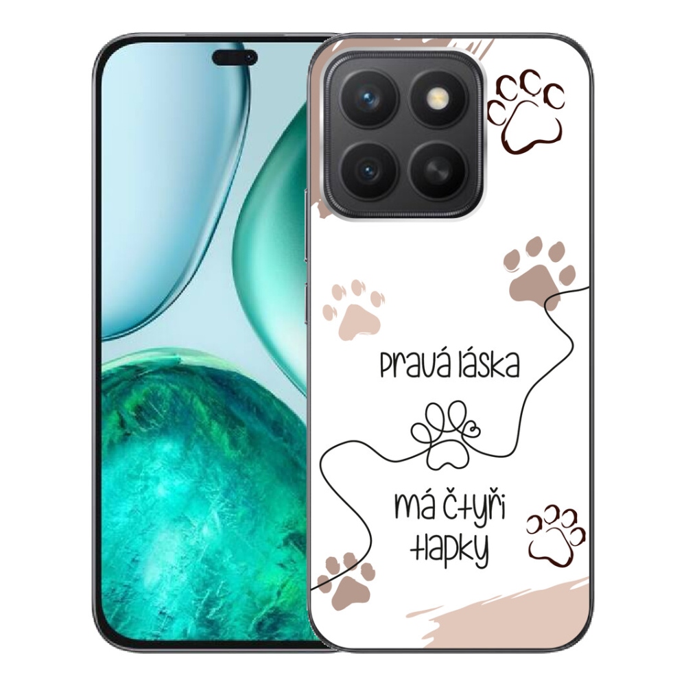 mmCase gél tok az Honor X8c-hez – kutyás motívum, 1 db, fehér háttérrel