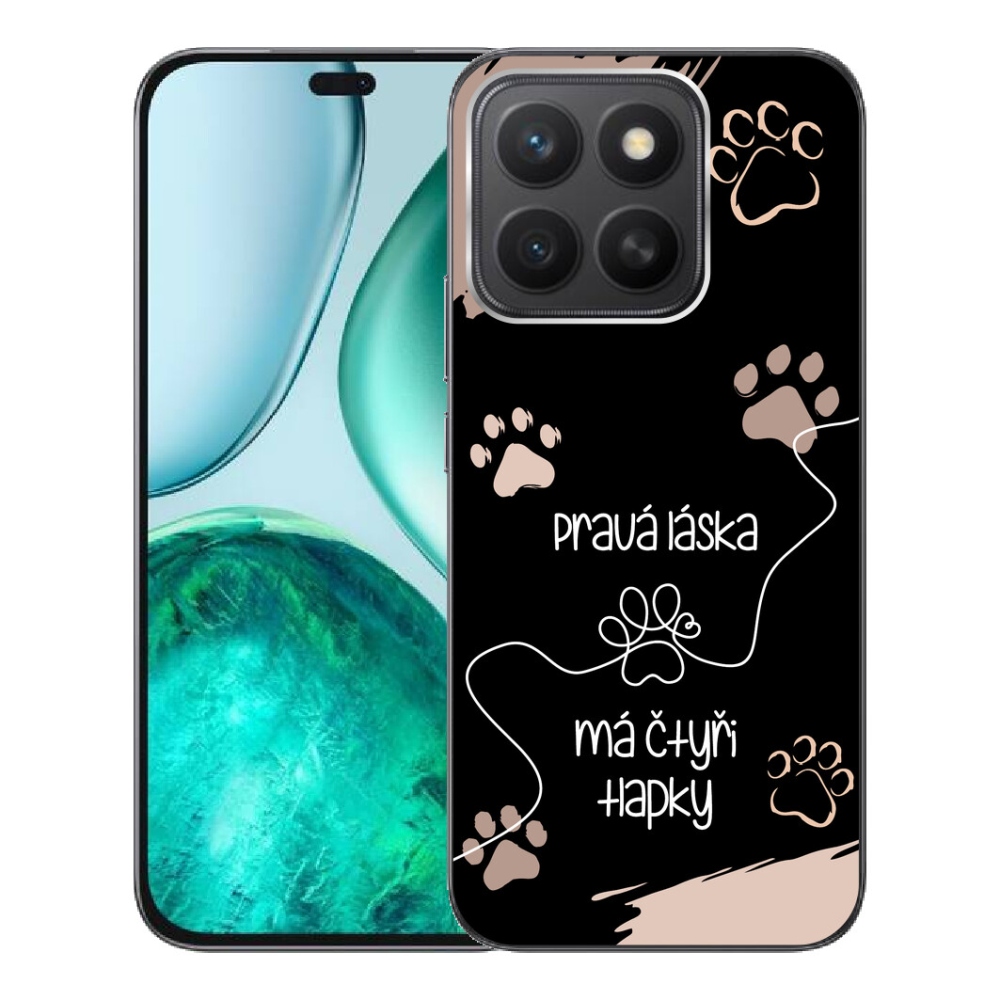 mmCase gél tok az Honor X8c-hez – kutyás motívum 1, fekete háttérrel