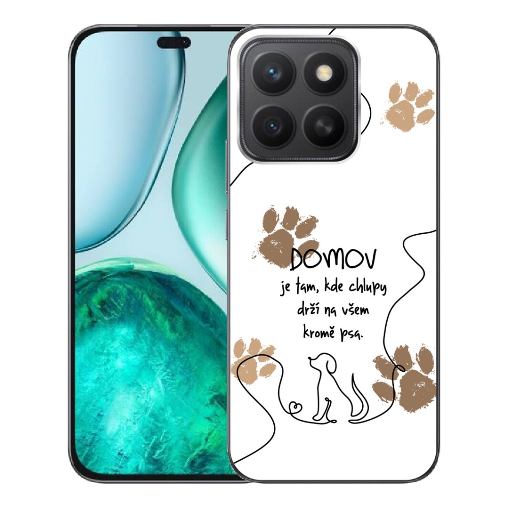 mmCase gél tok az Honor X8c-hez – kutyás motívum, fehér háttér