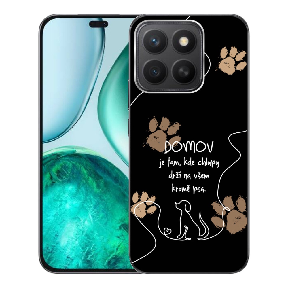 mmCase gél tok az Honor X8c-hez – kutyás motívum, fekete háttér