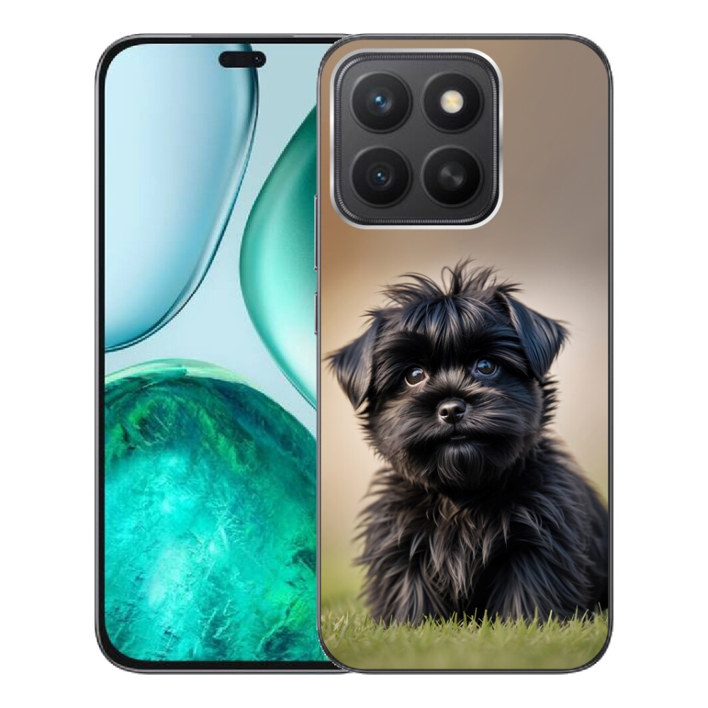 mmCase gél tok az Honor X8c-hez – aranyos fekete kutyus