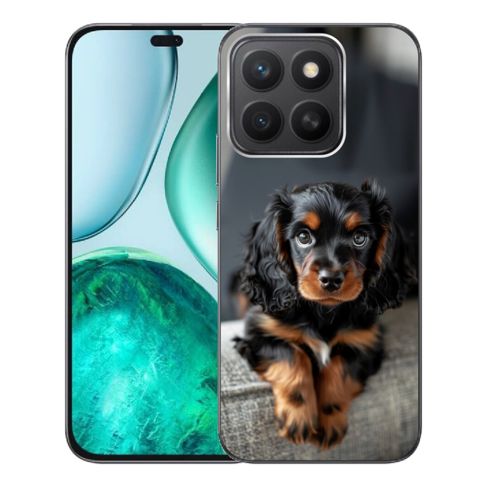 mmCase gél tok az Honor X8c-hez – aranyos, hosszúszőrű tacskó