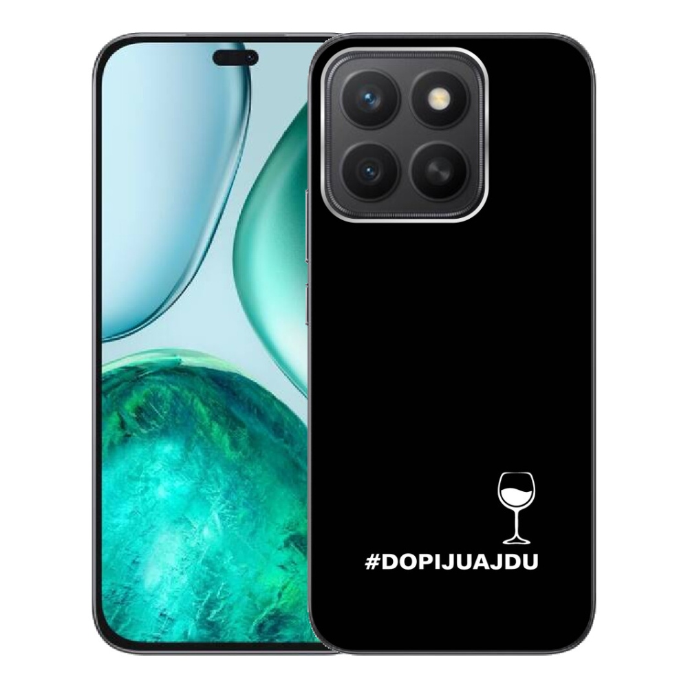 mmCase gél tok az Honor X8c-hez – szőlőmotívum fekete háttérrel