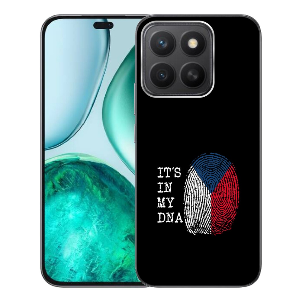 mmCase gél tok az Honor X8c-hez – zászló, ujjlenyomat, fekete háttér