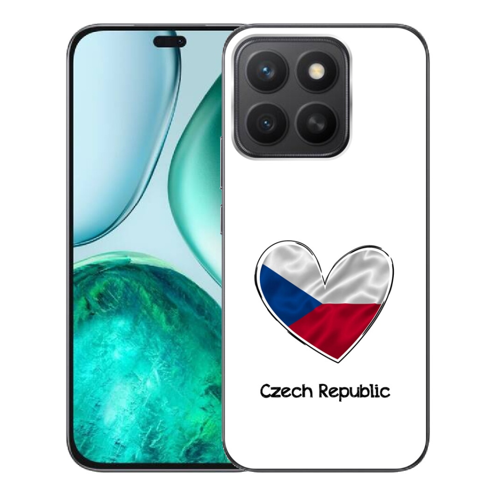 mmCase géltok az Honor X8c-hez – zászló, szív, fehér háttér