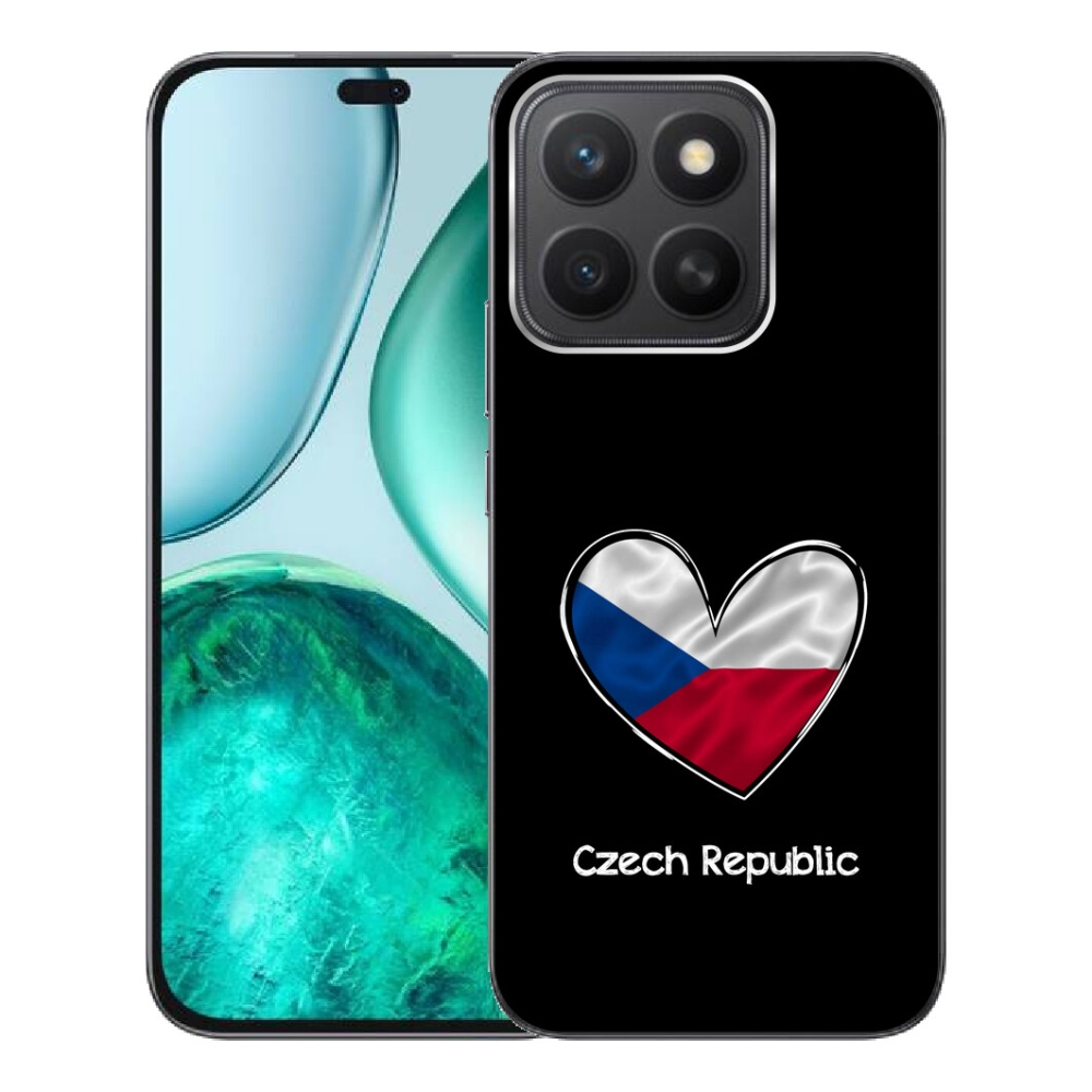 mmCase géltok az Honor X8c-hez – zászló, szív, fekete háttér