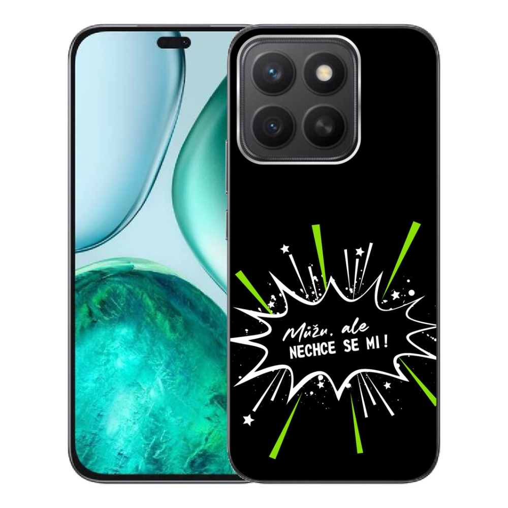 mmCase géltok az Honor X8c-hez – vicces felirat, 11, fekete háttér
