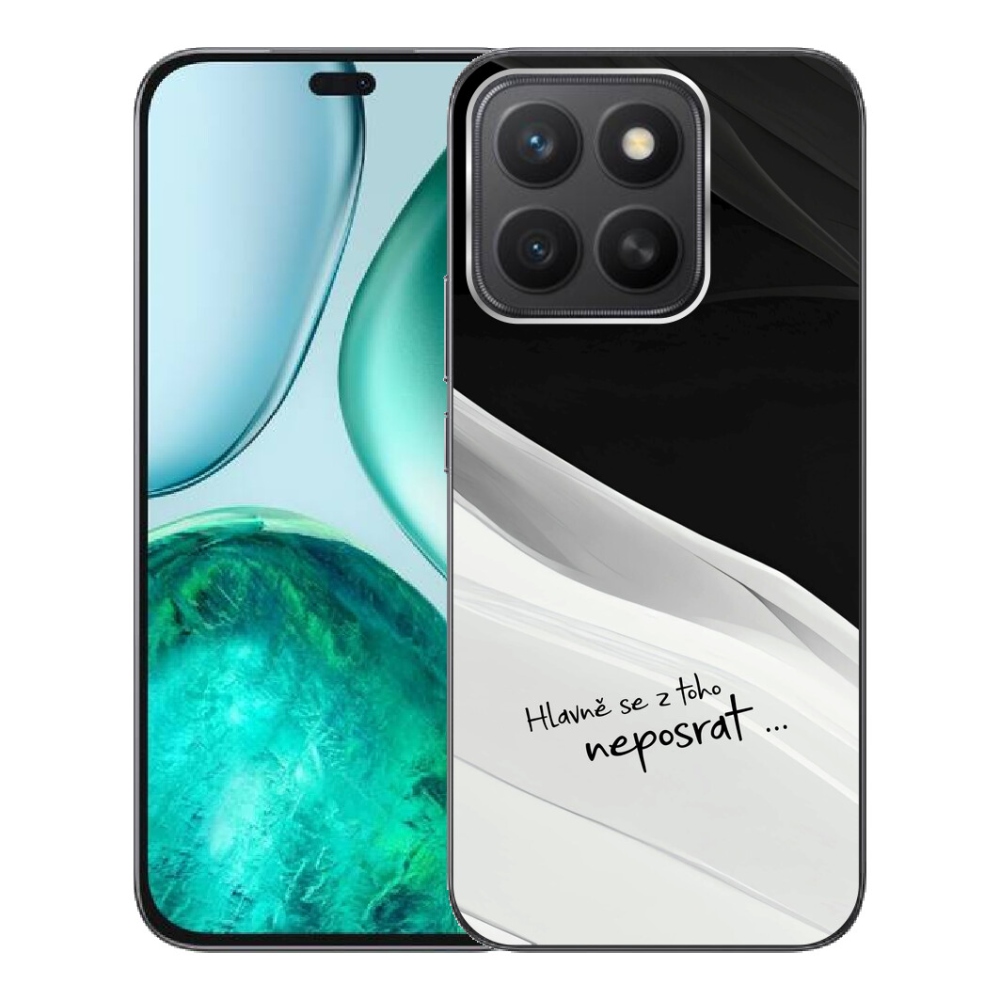mmCase gél tok az Honor X8c-hez – vicces szöveg, 13 fekete-fehér háttér