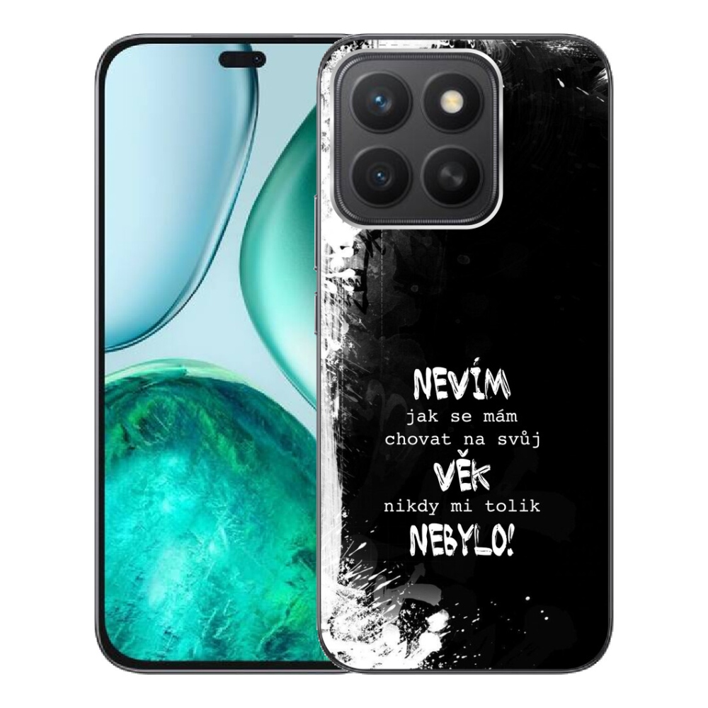 mmCase géltok az Honor X8c-hez – vicces felirat, 14, fekete háttér