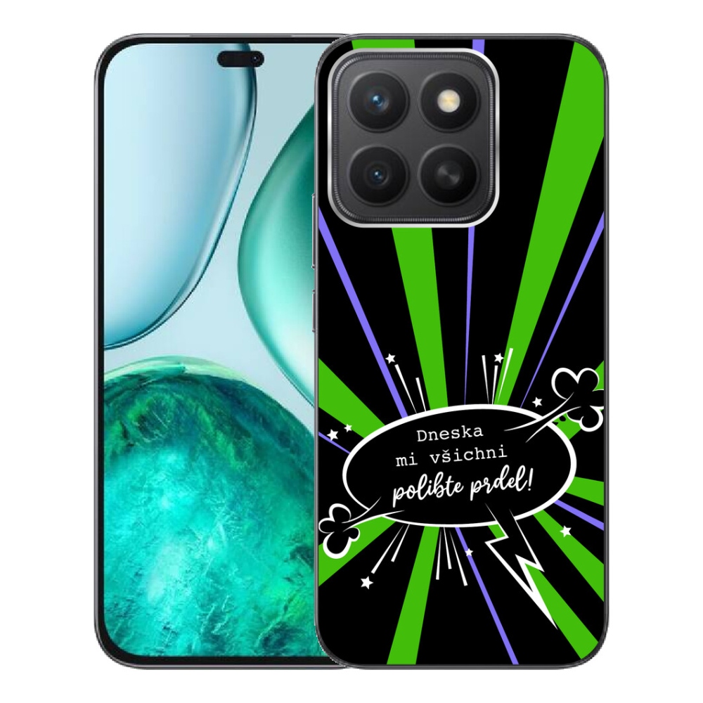 mmCase géltok az Honor X8c-hez – vicces felirat, 15, fekete háttér