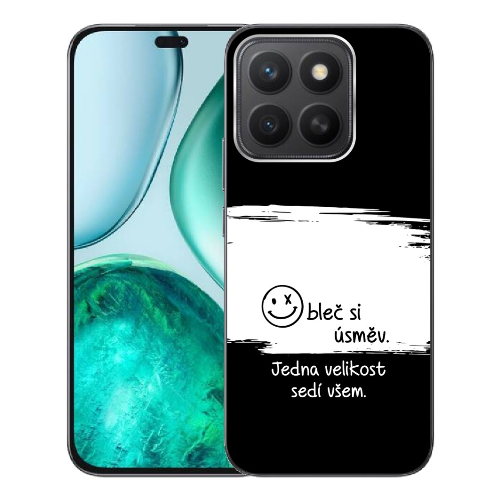 mmCase gél tok az Honor X8c-hez – vicces felirat, 8 fekete-fehér háttér