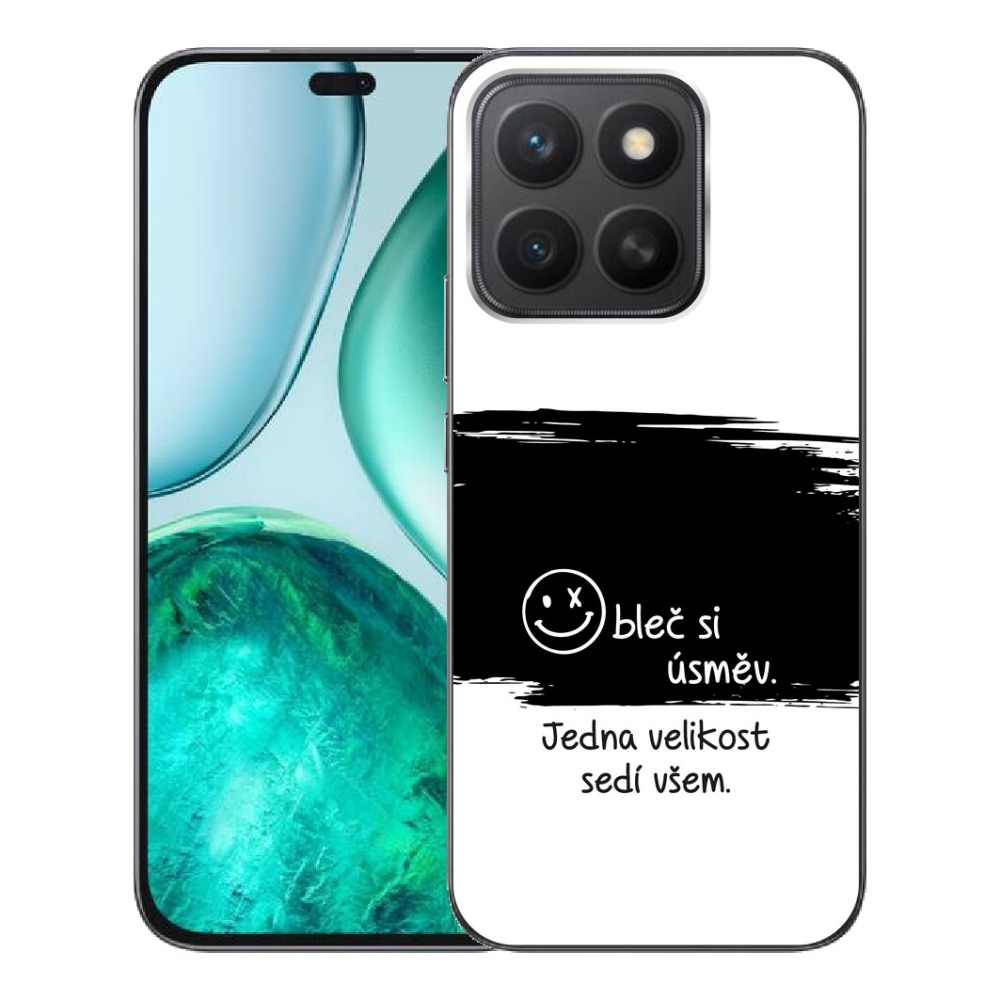 mmCase géltok az Honor X8c-hez – vicces felirat, 8 fekete-fehér háttér