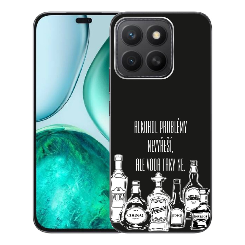 mmCase gél tok az Honor X8c-hez – vicces felirat fekete háttérrel