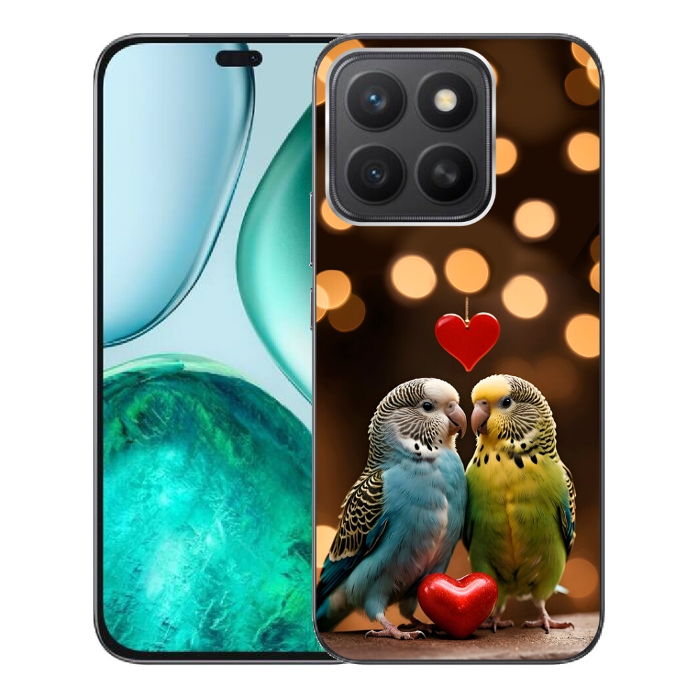 mmCase géltok az Honor X8c-hez – szerelmes papagájok