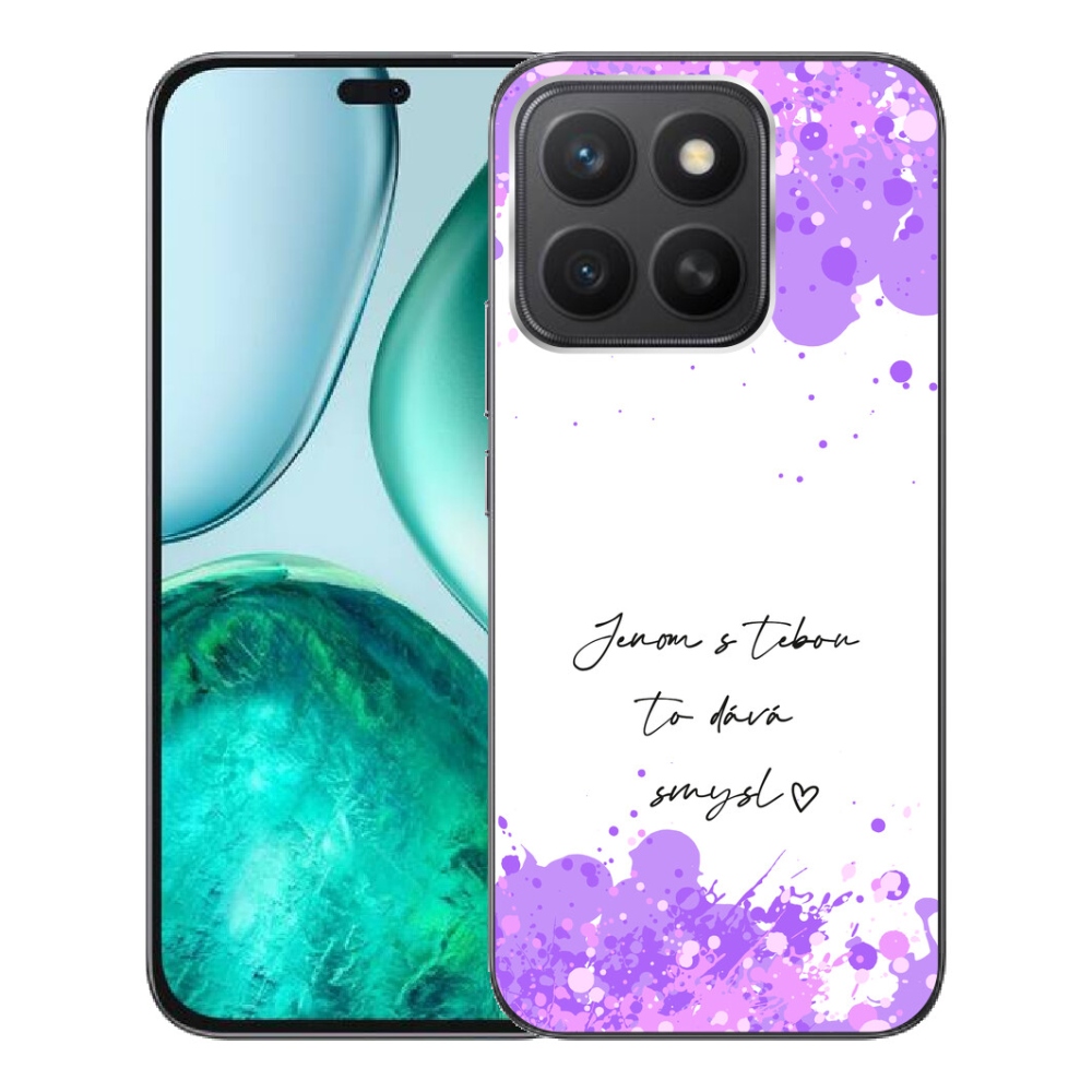 mmCase gél tok az Honor X8c-hez – szerelmes felirat fehér háttérrel