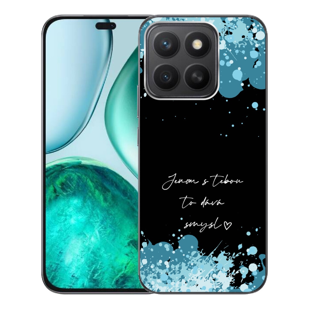 mmCase gél tok az Honor X8c-hez – szerelmes felirat fekete háttérrel