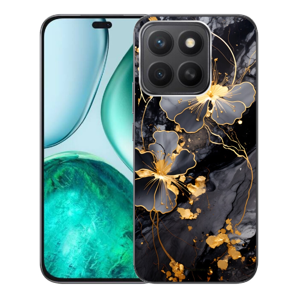 mmCase gél tok az Honor X8c-hez – arany virágok