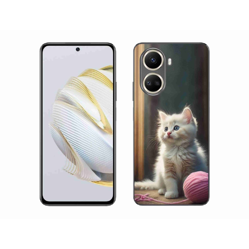 Gél borítás mmCase a Huawei Nova 10 SE-hez - fehér cica 2