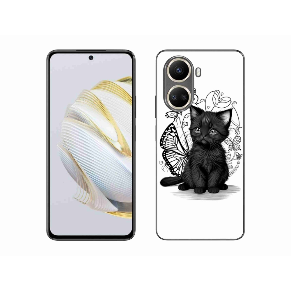 Gél borítás mmCase a Huawei Nova 10 SE-hez - fekete cica