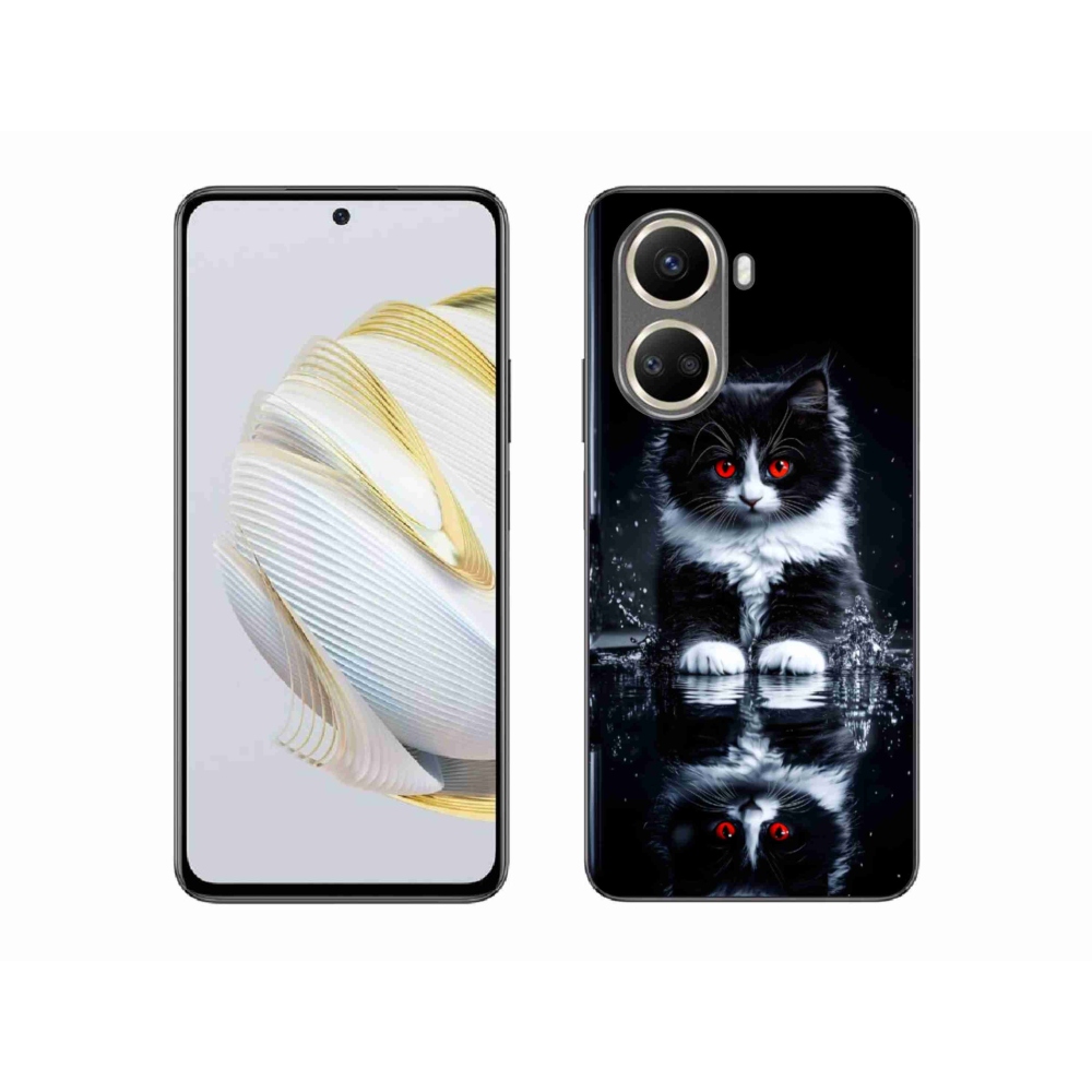 Gél borítás mmCase a Huawei Nova 10 SE-re - fekete-fehér cica