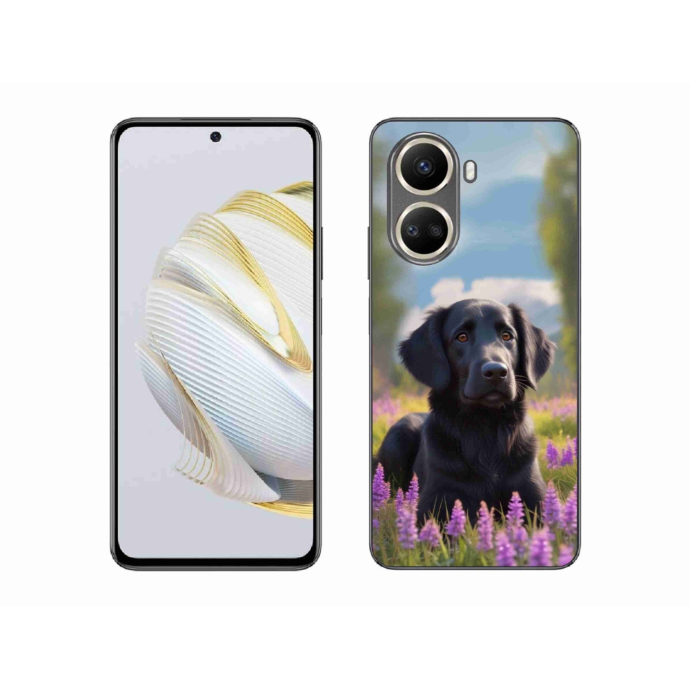 mmCase gélhuzat a Huawei Nova 10 SE-hez – elegáns fekete retriever