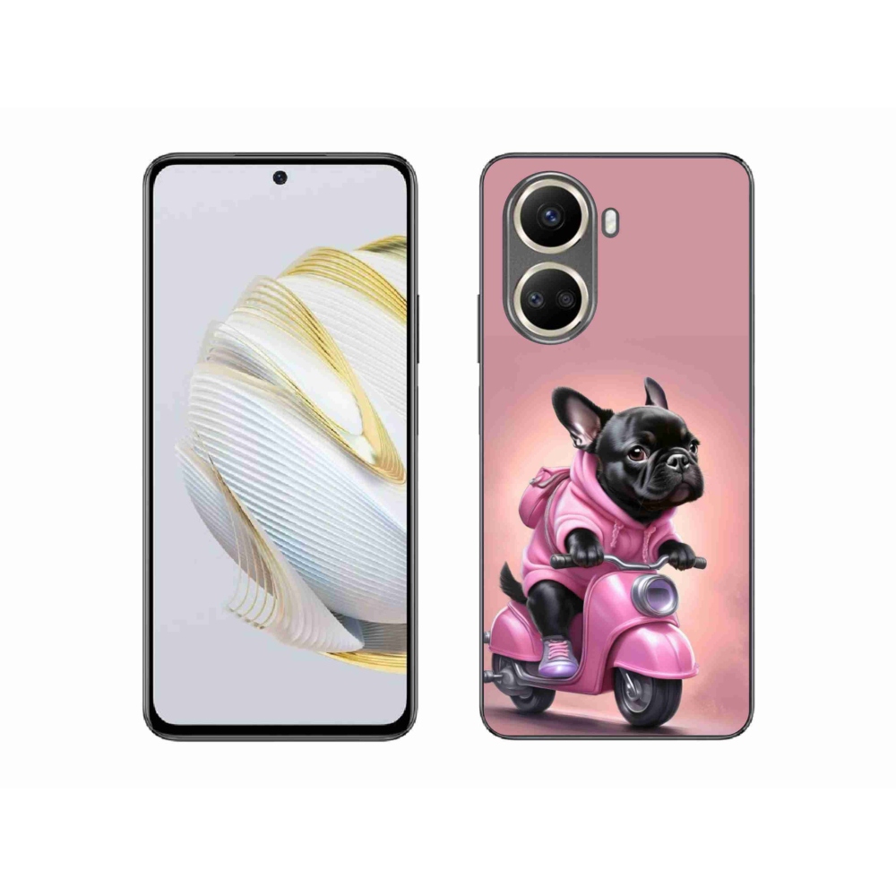 Gél borítás mmCase a Huawei Nova 10 SE-hez - francia bulldog egy robogón