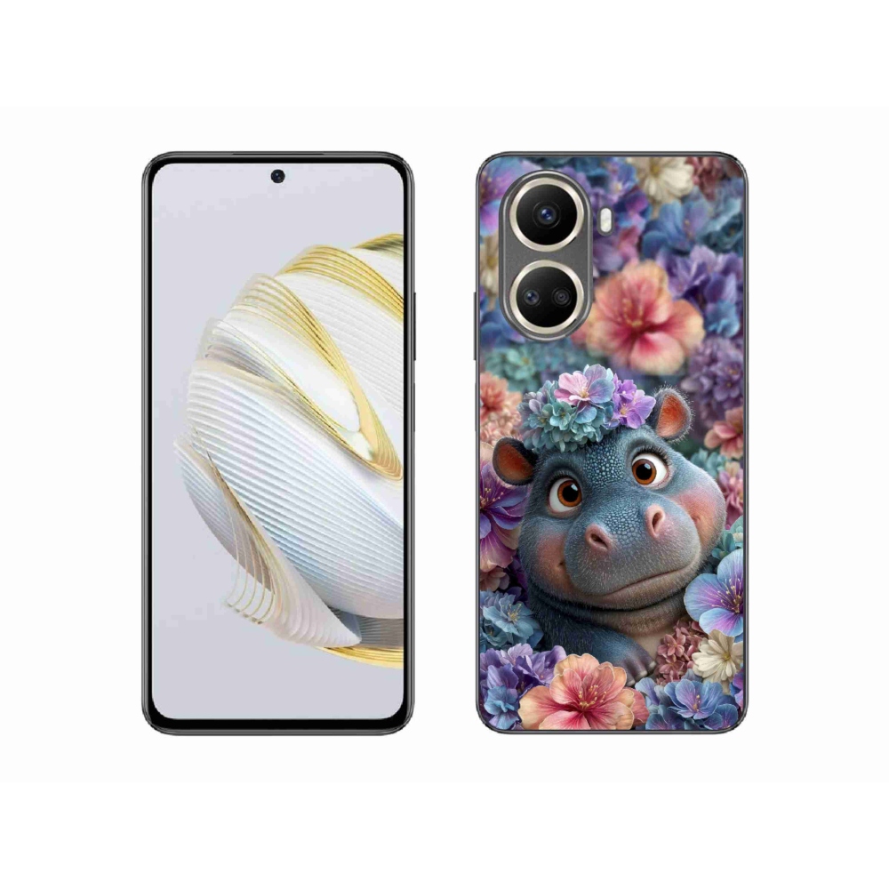 mmCase gél tok a Huawei Nova 10 SE-hez – virágokkal díszített kiskacsa