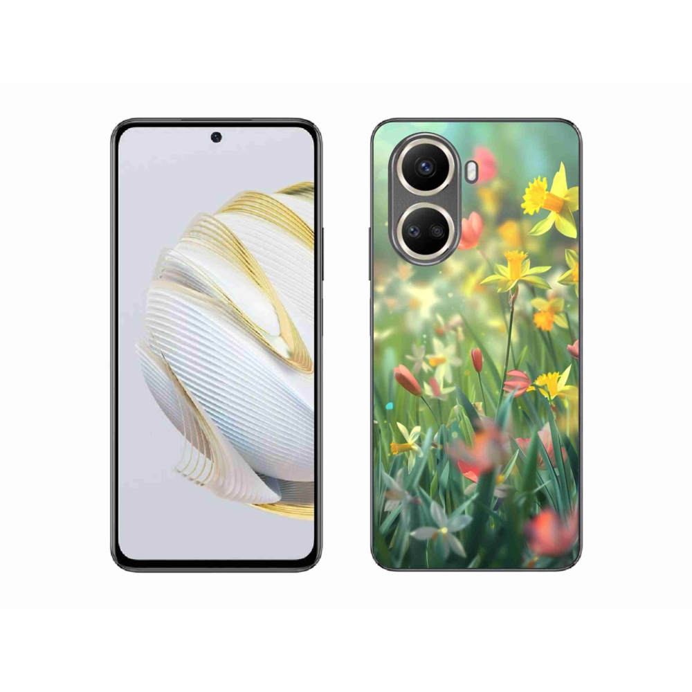 Gél borítás mmCase a Huawei Nova 10 SE-hez - tavaszi virágok